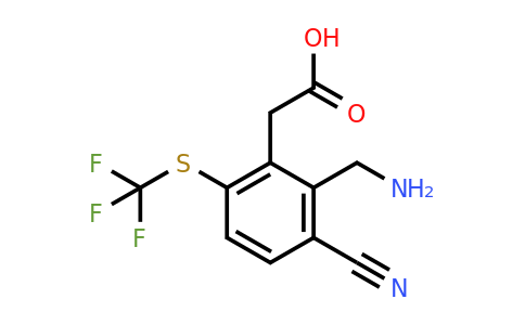 1805589-72-3 | 2-Aminomethyl-3-cyano-6-(trifluoromethylthio)phenylacetic acid