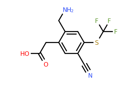 1805589-76-7 | 2-Aminomethyl-5-cyano-4-(trifluoromethylthio)phenylacetic acid
