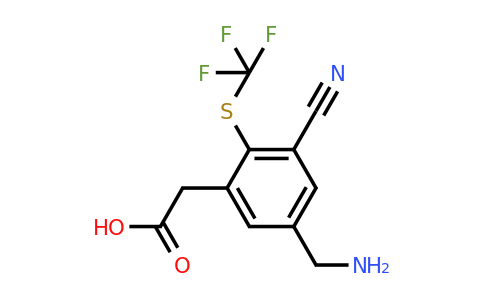 1805589-80-3 | 5-Aminomethyl-3-cyano-2-(trifluoromethylthio)phenylacetic acid