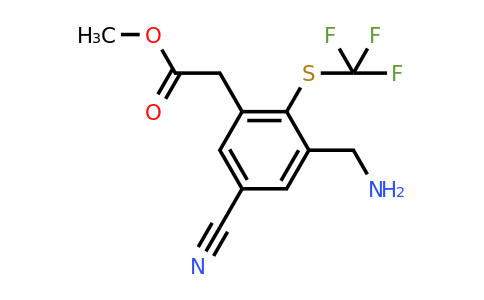 1805589-84-7 | Methyl 3-aminomethyl-5-cyano-2-(trifluoromethylthio)phenylacetate