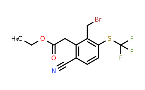 1805593-69-4 | Ethyl 2-bromomethyl-6-cyano-3-(trifluoromethylthio)phenylacetate