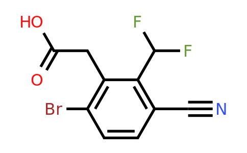 1805594-25-5 | 6-Bromo-3-cyano-2-(difluoromethyl)phenylacetic acid