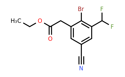 1805594-36-8 | Ethyl 2-bromo-5-cyano-3-(difluoromethyl)phenylacetate
