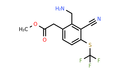 1805594-74-4 | Methyl 2-aminomethyl-3-cyano-4-(trifluoromethylthio)phenylacetate