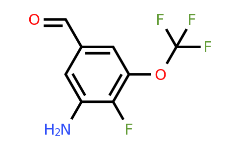 1805597-81-2 | 3-Amino-4-fluoro-5-(trifluoromethoxy)benzaldehyde