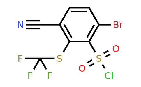 1805600-13-8 | 6-Bromo-3-cyano-2-(trifluoromethylthio)benzenesulfonyl chloride