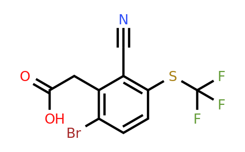 1805600-52-5 | 6-Bromo-2-cyano-3-(trifluoromethylthio)phenylacetic acid