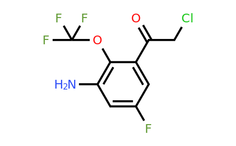 1805600-70-7 | 3'-Amino-5'-fluoro-2'-(trifluoromethoxy)phenacyl chloride