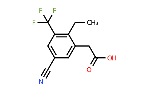 1805626-18-9 | 5-Cyano-2-ethyl-3-(trifluoromethyl)phenylacetic acid
