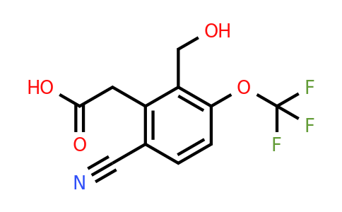 1805626-56-5 | 6-Cyano-2-hydroxymethyl-3-(trifluoromethoxy)phenylacetic acid