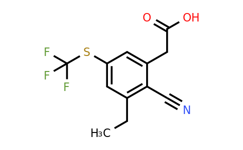 1805626-73-6 | 2-Cyano-3-ethyl-5-(trifluoromethylthio)phenylacetic acid