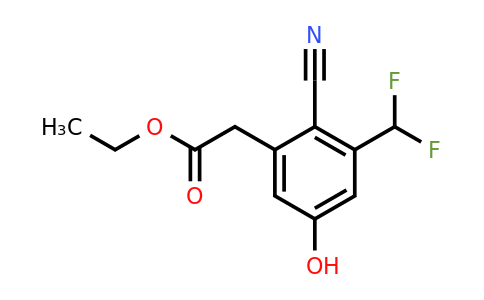 1805626-88-3 | Ethyl 2-cyano-3-difluoromethyl-5-hydroxyphenylacetate