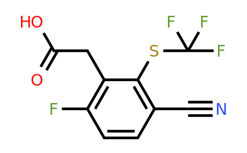 1805628-84-5 | 3-Cyano-6-fluoro-2-(trifluoromethylthio)phenylacetic acid
