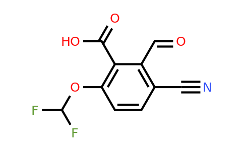 3-Cyano-6-difluoromethoxy-2-formylbenzoic acid