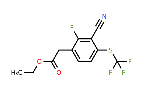 1805629-00-8 | Ethyl 3-cyano-2-fluoro-4-(trifluoromethylthio)phenylacetate