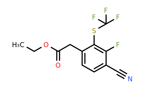 1805629-11-1 | Ethyl 4-cyano-3-fluoro-2-(trifluoromethylthio)phenylacetate