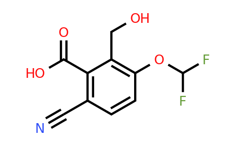 1805630-12-9 | 6-Cyano-3-difluoromethoxy-2-(hydroxymethyl)benzoic acid