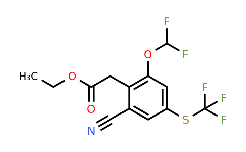 1805630-91-4 | Ethyl 2-cyano-6-difluoromethoxy-4-(trifluoromethylthio)phenylacetate