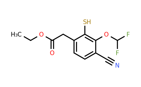 1805631-75-7 | Ethyl 4-cyano-3-difluoromethoxy-2-mercaptophenylacetate