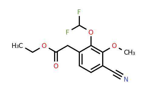 1805632-49-8 | Ethyl 4-cyano-2-difluoromethoxy-3-methoxyphenylacetate