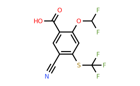 1805632-55-6 | 5-Cyano-2-difluoromethoxy-4-(trifluoromethylthio)benzoic acid