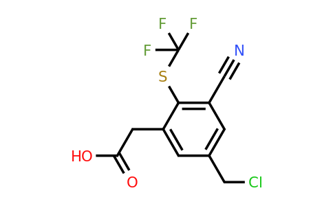 1805632-73-8 | 5-Chloromethyl-3-cyano-2-(trifluoromethylthio)phenylacetic acid