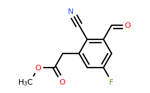 1805632-88-5 | Methyl 2-cyano-5-fluoro-3-formylphenylacetate