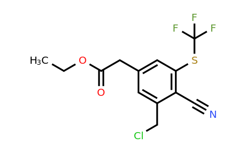 1805632-91-0 | Ethyl 3-chloromethyl-4-cyano-5-(trifluoromethylthio)phenylacetate