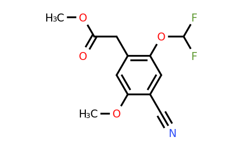 1805633-10-6 | Methyl 4-cyano-2-difluoromethoxy-5-methoxyphenylacetate