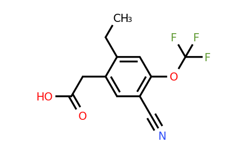 1805633-46-8 | 5-Cyano-2-ethyl-4-(trifluoromethoxy)phenylacetic acid