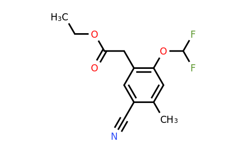 1805634-19-8 | Ethyl 5-cyano-2-difluoromethoxy-4-methylphenylacetate
