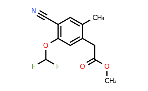1805634-34-7 | Methyl 4-cyano-5-difluoromethoxy-2-methylphenylacetate