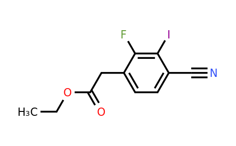 1805635-64-6 | Ethyl 4-cyano-2-fluoro-3-iodophenylacetate