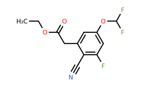 1805637-34-6 | Ethyl 2-cyano-5-difluoromethoxy-3-fluorophenylacetate