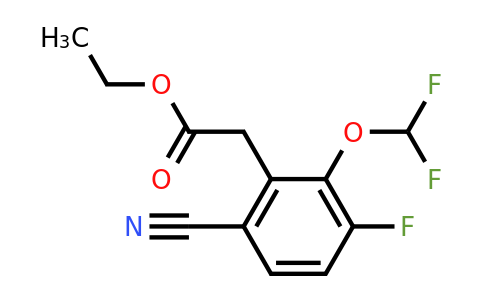 Ethyl 6-cyano-2-difluoromethoxy-3-fluorophenylacetate