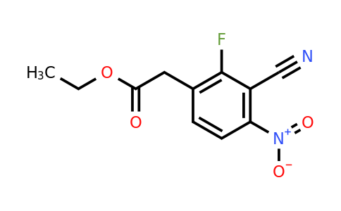 Ethyl 3-cyano-2-fluoro-4-nitrophenylacetate