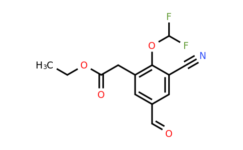 1805639-05-7 | Ethyl 3-cyano-2-difluoromethoxy-5-formylphenylacetate