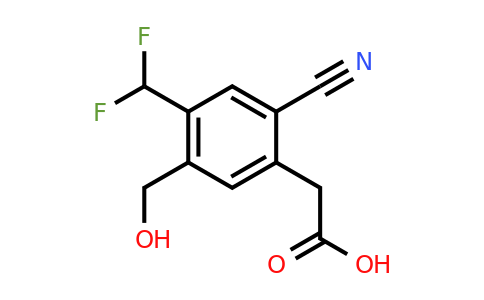 1805639-11-5 | 2-Cyano-4-difluoromethyl-5-(hydroxymethyl)phenylacetic acid