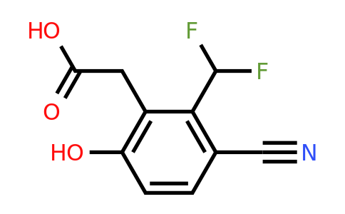 1805639-77-3 | 3-Cyano-2-difluoromethyl-6-hydroxyphenylacetic acid