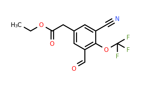 1805641-43-3 | Ethyl 3-cyano-5-formyl-4-(trifluoromethoxy)phenylacetate