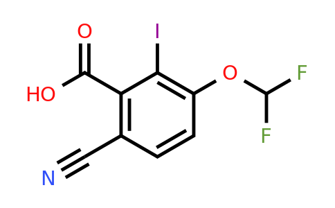 1805642-00-5 | 6-Cyano-3-difluoromethoxy-2-iodobenzoic acid