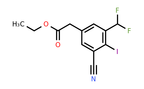 1805642-08-3 | Ethyl 3-cyano-5-difluoromethyl-4-iodophenylacetate