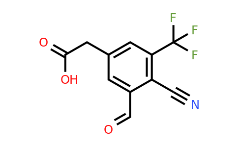 1805643-42-8 | 4-Cyano-3-formyl-5-(trifluoromethyl)phenylacetic acid