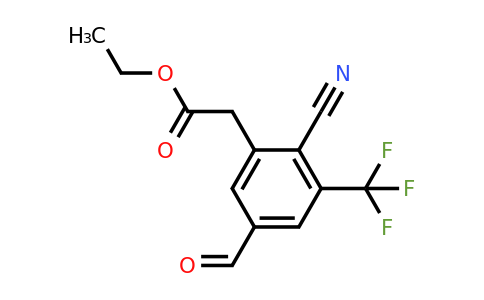 1805643-77-9 | Ethyl 2-cyano-5-formyl-3-(trifluoromethyl)phenylacetate