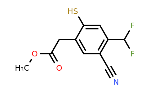 1805645-20-8 | Methyl 5-cyano-4-difluoromethyl-2-mercaptophenylacetate