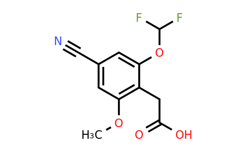 1805645-21-9 | 4-Cyano-2-difluoromethoxy-6-methoxyphenylacetic acid