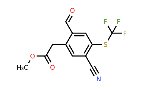 1805645-22-0 | Methyl 5-cyano-2-formyl-4-(trifluoromethylthio)phenylacetate