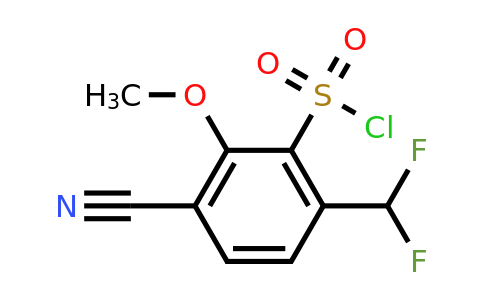 1805645-41-3 | 3-Cyano-6-difluoromethyl-2-methoxybenzenesulfonylchloride
