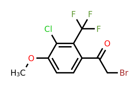 1805645-87-7 | 3'-Chloro-4'-methoxy-2'-(trifluoromethyl)phenacyl bromide