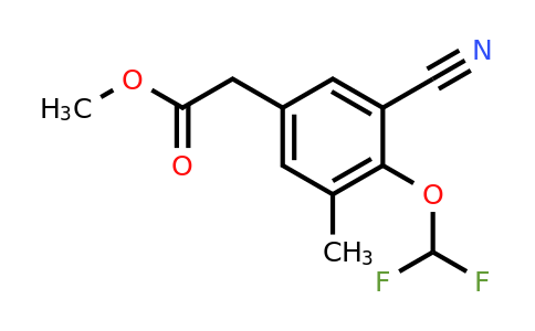 1805646-22-3 | Methyl 3-cyano-4-difluoromethoxy-5-methylphenylacetate